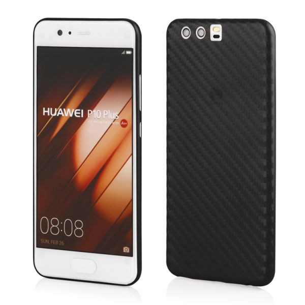 Schutzhülle "PC Carbonoptik" für Huawei P10 Plus schwarz